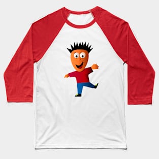 Cartoon funny boy Baseball T-Shirt